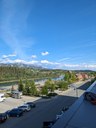 View on the riverside of the Yukon River close to the city center in Whitehorse